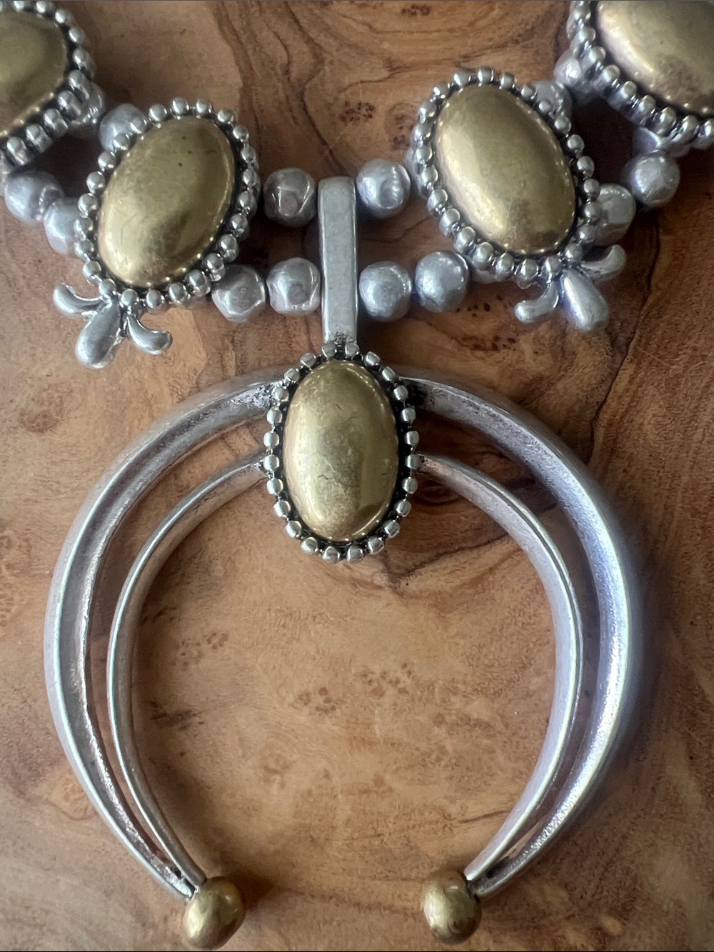 Lucky Brand Silver and Gold-Tone Southwestern Statement Necklace - Picture 4 of 6